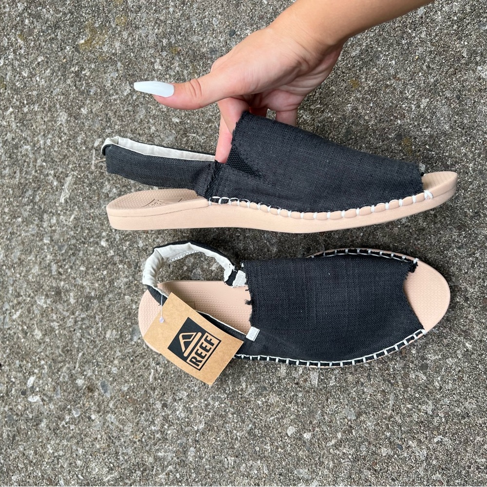 reef sandals sling back espadrilles size 9.5 NWT